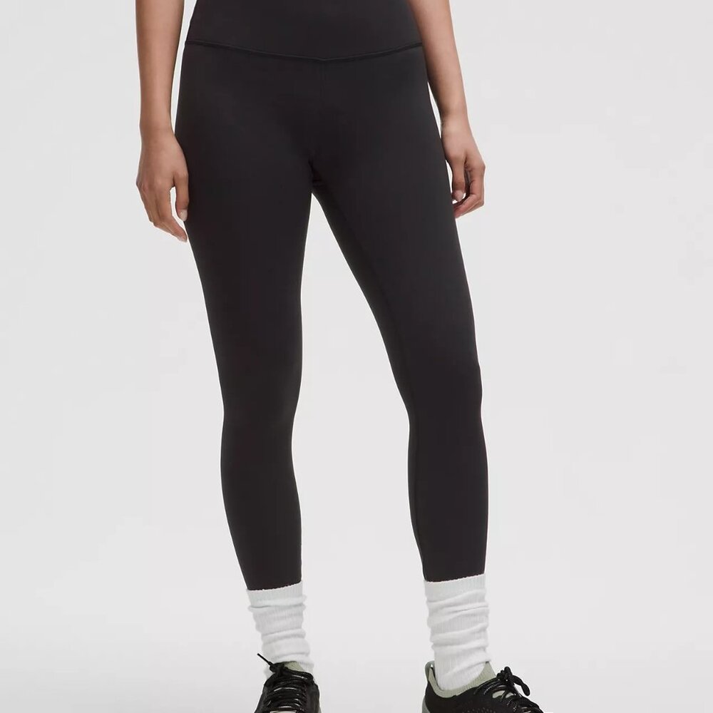 Lululemon Black Wunder Train High Rise Leggings 25”